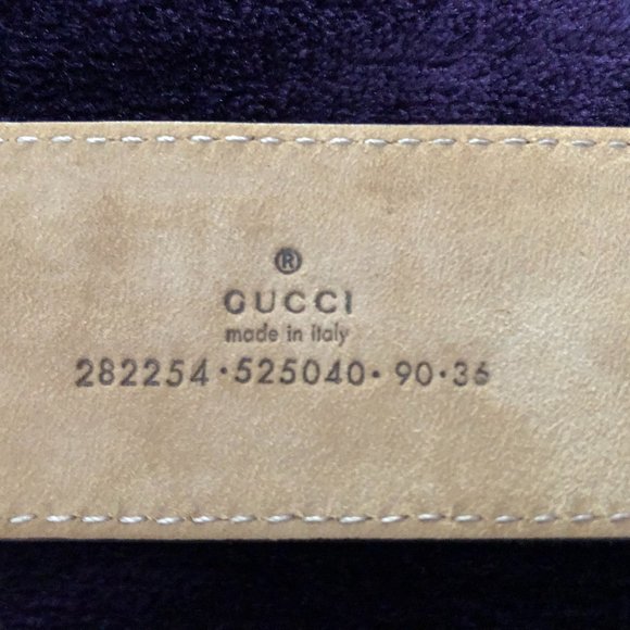 AUTHENTIC Gucci Original Canvas Leather Belt: Size M/L - Picture 7 of 11